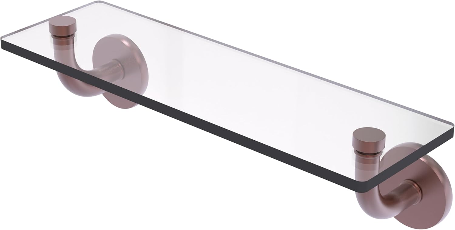 Allied Brass RM-1-16-PC Remi Collection 16 Inch Glass Vanity Beveled Edges Shelf, Polished Chrome