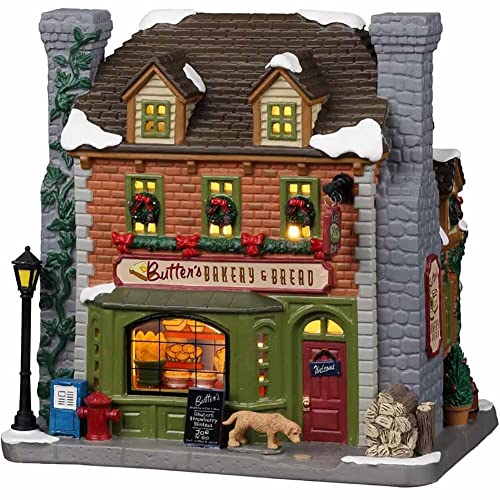 Panadería Lemax con luces decorativas para maquetas de Navidad 2