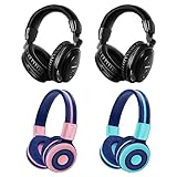 SIMOLIO Wireless IR Headphones for Car DVD and Bluetooth Headphones for Kids, Infrared Headphones Compatible with Honda Odyssey & uConnect VES & Dodge Grand Caravan & Chevy Suburban 2006-2022