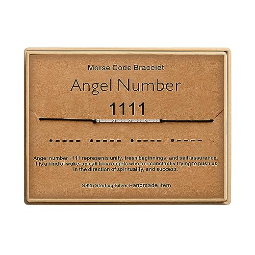 Angel Number Bracelets for Women Number Morse Code Bracelets Numerology Jewelry Inspirational Gifts for Women