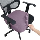 PWZYBXL Funda para Silla De Oficina, Elasticas Impermeable Silla Giratoria Funda para Asiento Universal Desmontables Ordenador Funda para Silla De Gaming-Violeta-Medium