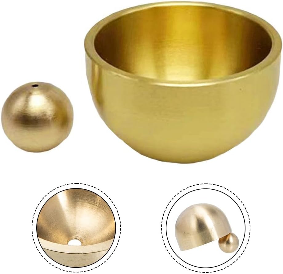 Functional brass dopamine doorbell with fridge magnet, crafted accessory bell adding both style and utility to kitchen and entryway areas (Brass bell)