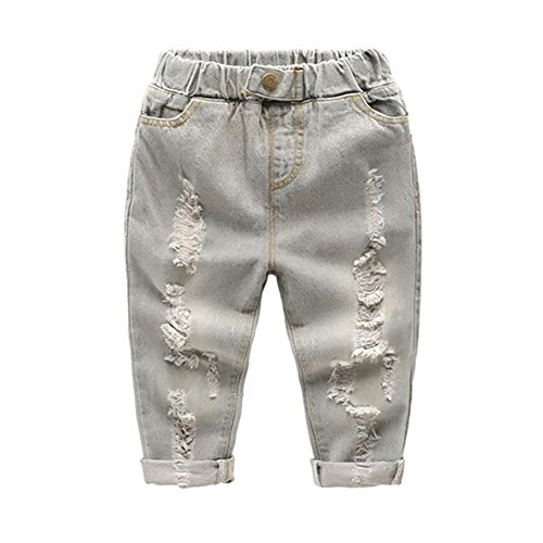 Fashion Boys Korean Style Ripped Casual Elastic Jeans