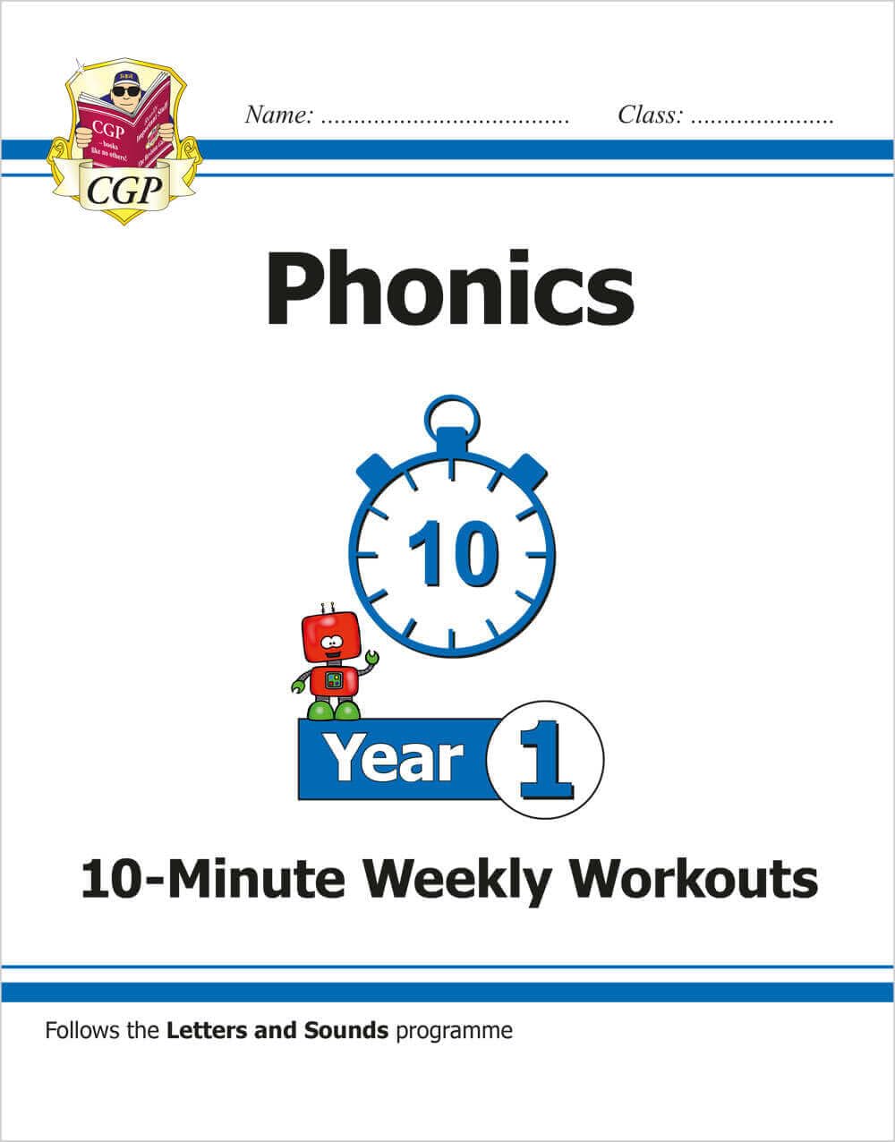 KS1 Year 1 English Phonics 10-Minute Weekly Workouts (CGP Year 1 Phonics)