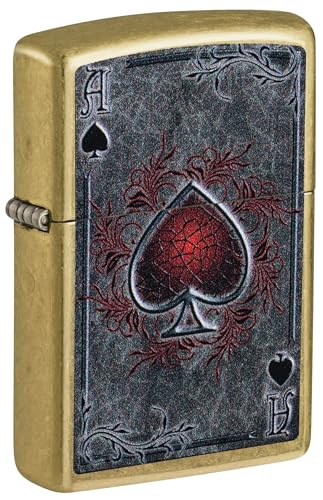 Encendedor Zippo Ace of Spades Street Brass miniatura 1