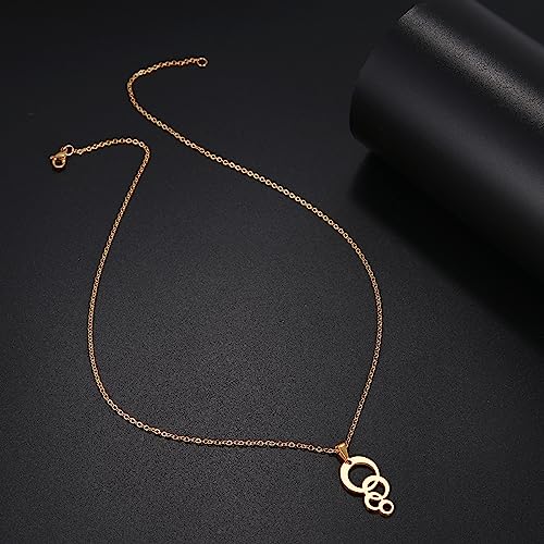 Collier pendentif cercle et cercle argent cadeau idéal mixte - 3