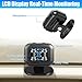 X AUTOHAUX Tire Pressure Monitoring System TPMS USB Charger Monitor 5 Alarm Modes LCD Color Display with 4 External Sensors Temperature Pressure Universal for Car RV Trailer