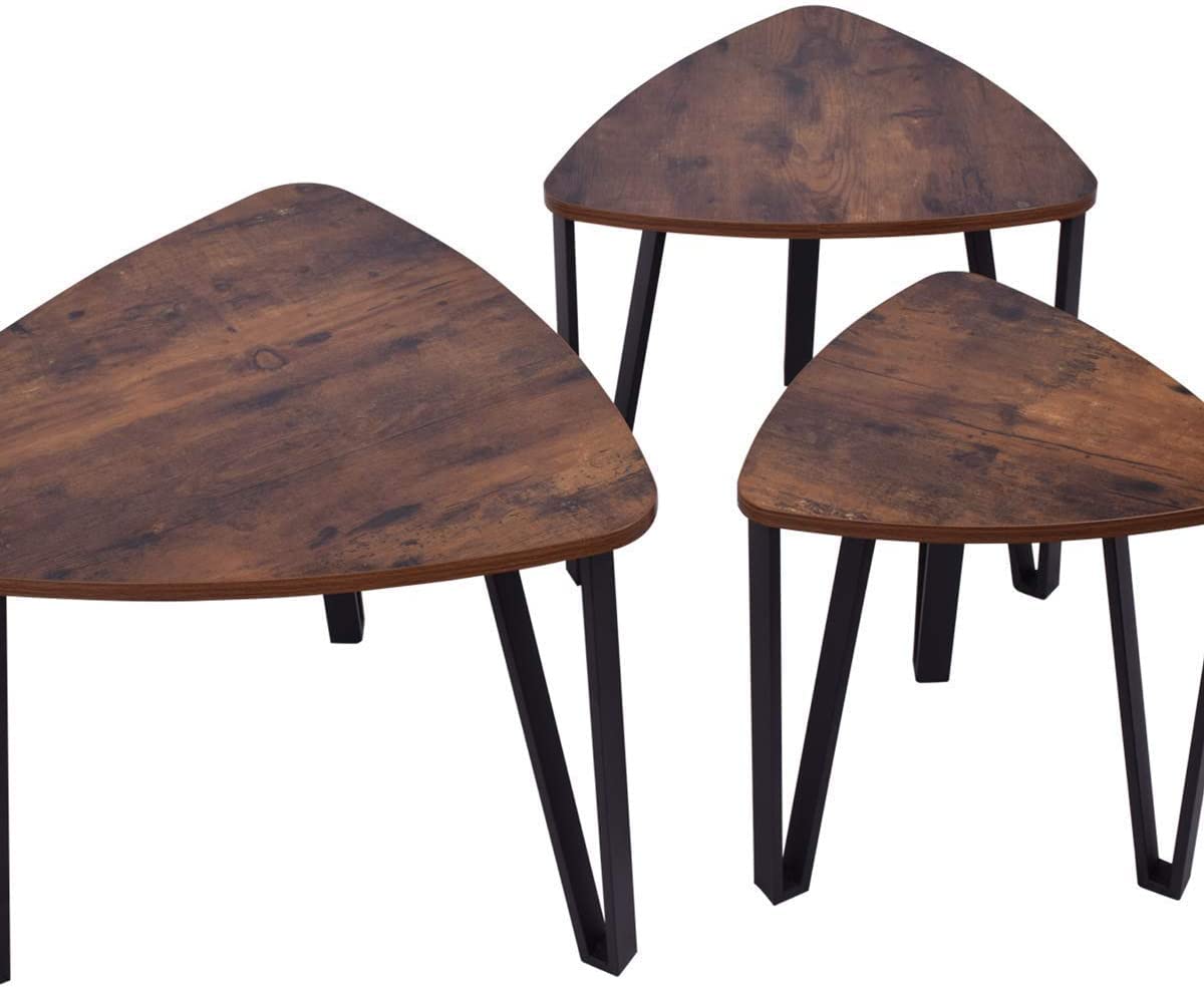 Amazon｜ネストテーブル DRM 大中小3台組サイドテーブル 丸