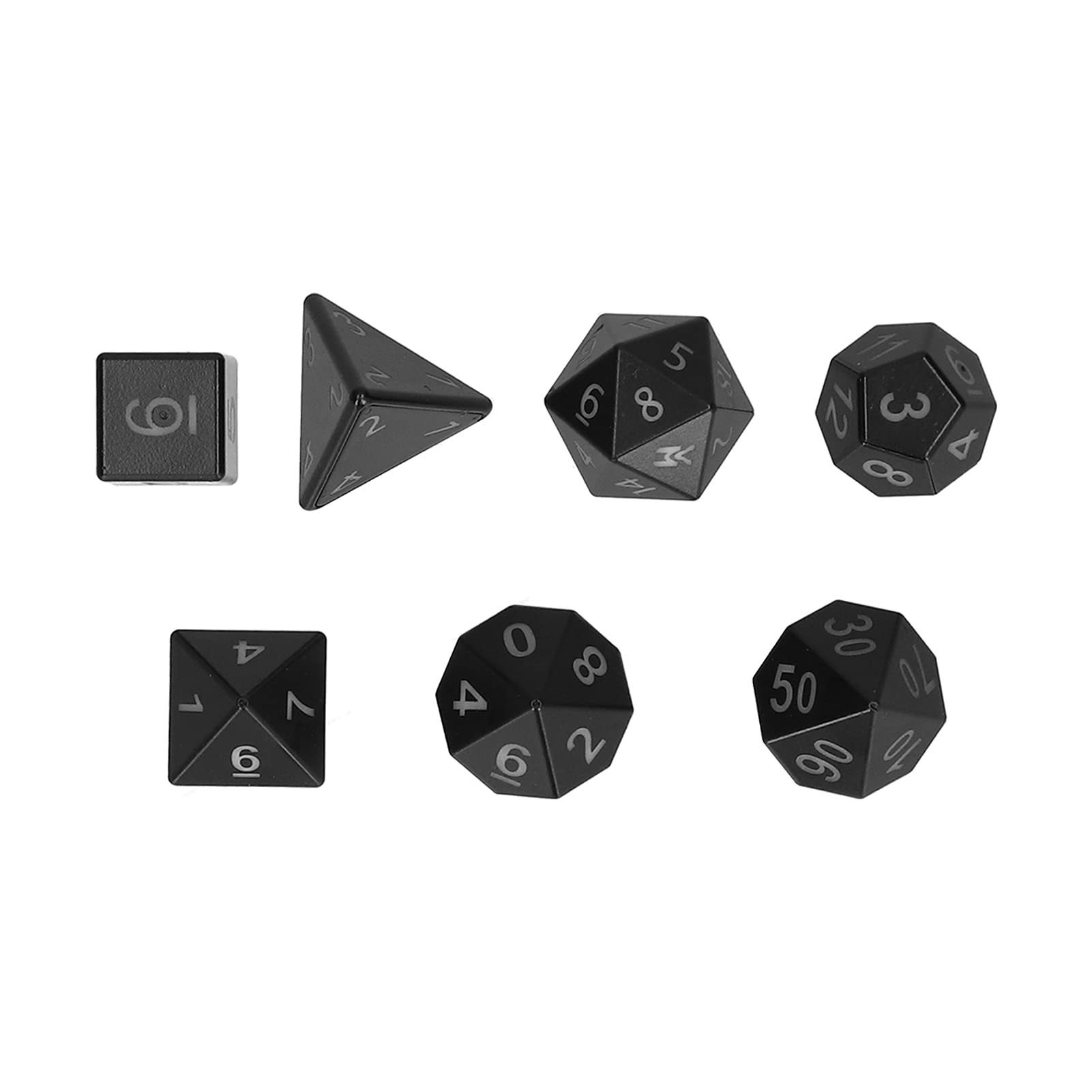 STUFY Polyhedral Dice Set, Lighting Duration About 1015 Seconds Plastic/electronic Components Table Board Dice Party Board Game Accessory for Happy Party (Color : (Black))