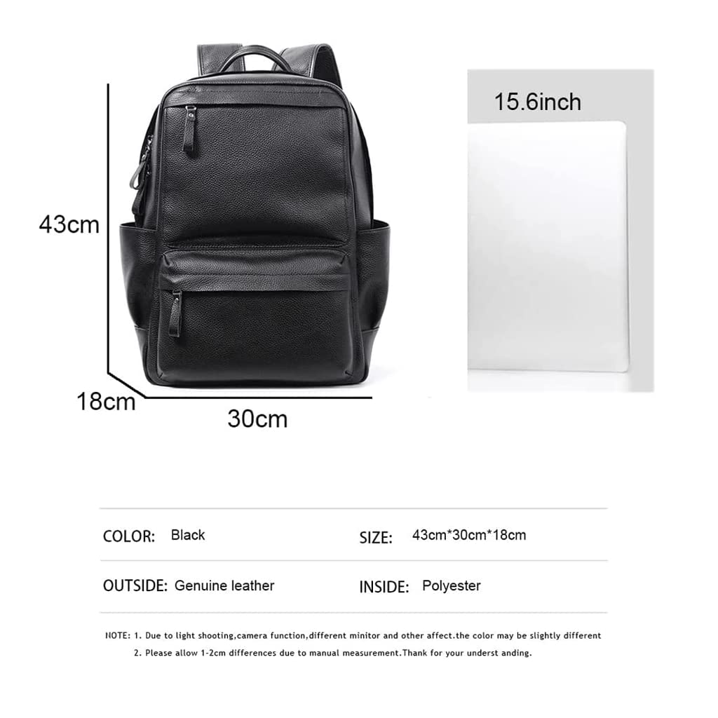 Skórzany plecak Lederen Backpac Vintage Dagrugzak 15,6-inch Lederen Laptop Rugzak Tote Waterdichte Rugzak Voor Reizen En Zaken Wysoka pojemność