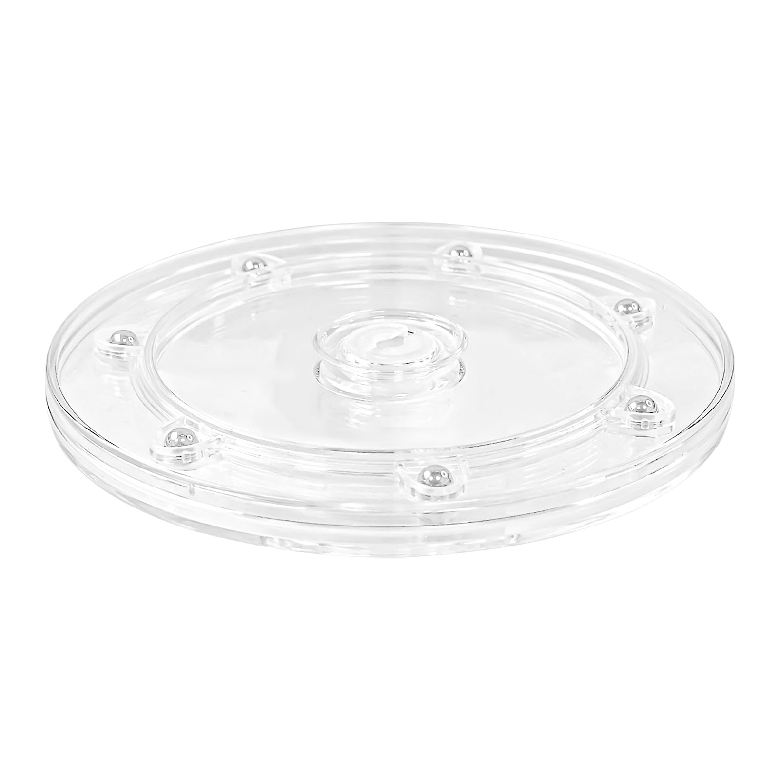 1 sztuka akrylowego gramofonu Lazy Susan, obrotowa taca 15 cm, przezroczysta obrotowa podstawa na stojak na przyprawy, stół, ciasto, kuchnię, wystrój łazienki