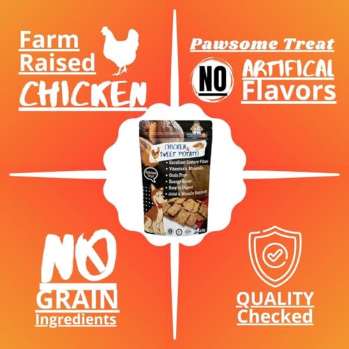 Image of Chicken & Sweet potato Dog Treat - Irresistible Flavor for a Healthy Pet, The Perfect Snack to Satisfy Your Dog's Cravings, A Burst of Chicken & Sweet potato Flavor to Delight Your Dog (45g)