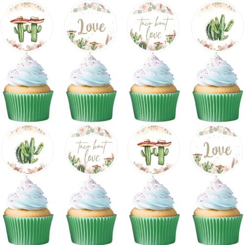 Décoration de gâteau cactus EVJF : Lot de 36 pièces mexicaines pour embellir vos cupcakes