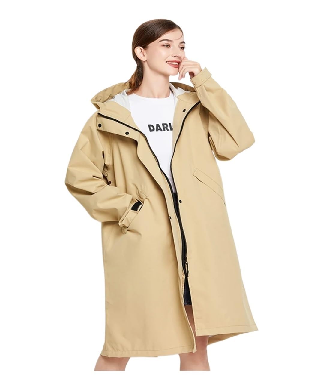 Poncho Impermeabile Giacca antipioggia lunga classica leggera e impermeabile