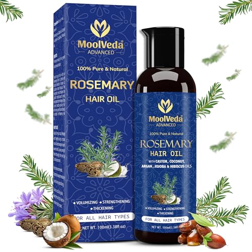 100% Pure Rosemary Hair Oil for Hair Growth | Controls Hair Fall, Promotes New Hair Growth | Hair Strengthening Treatment for Healthy Nourished Hair | 100 ml