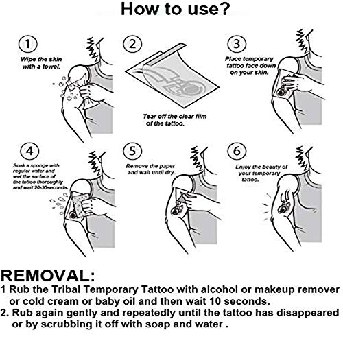 Large Temporary Tattoos For Men Body Stickers Fake Arm Chest Shoulder Leg Tattoo Cool Lion Eagle Owl Wolf Skull Waterproof Temp Tattoo Fashion Removable Tattoo Transfer Paper (8 Sheets). #TOP6