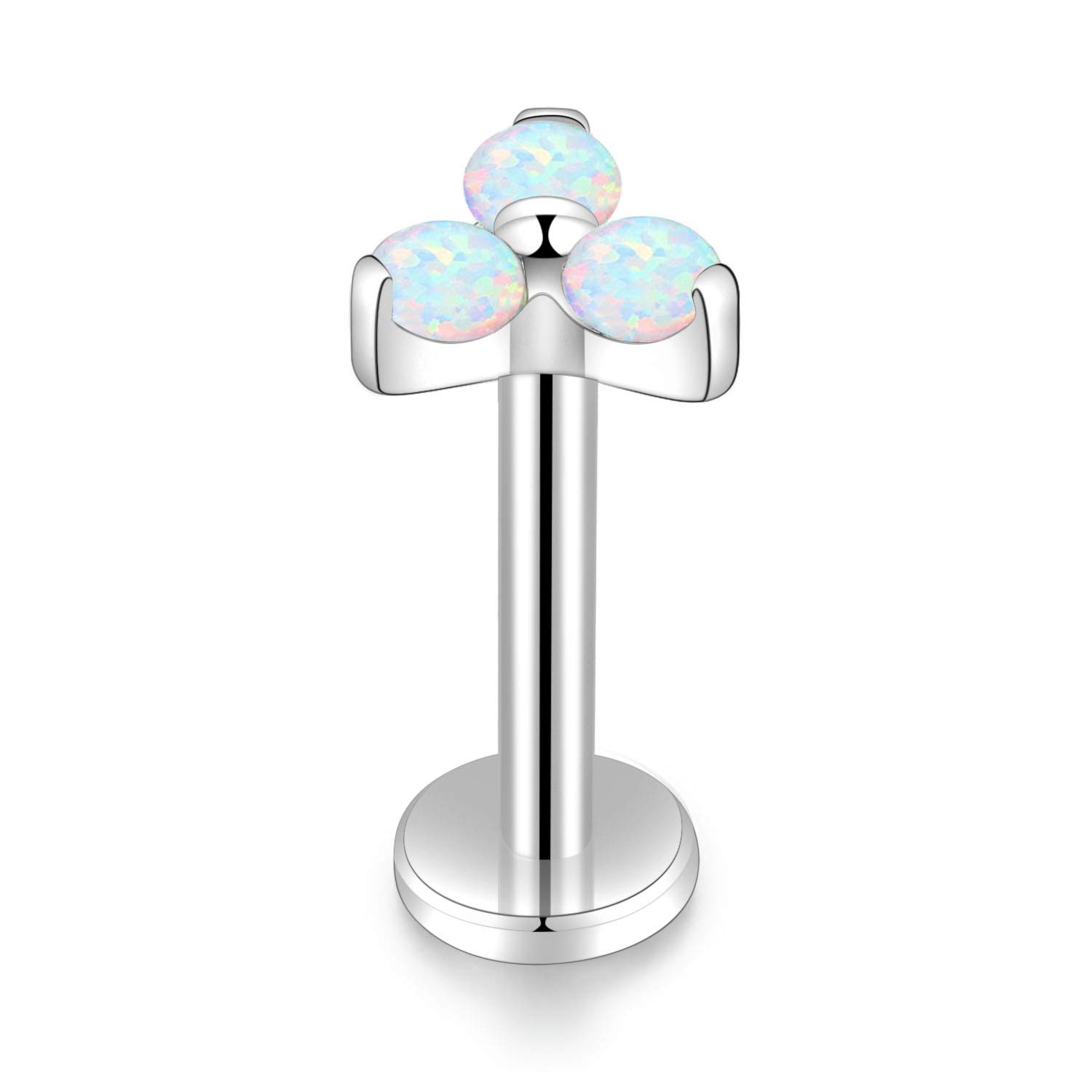 AROWRO Piercing para labret (titanio, G23, 16 g, para labio, hélix, tragus, cartílago, cartílago y concha, para mujer y niña