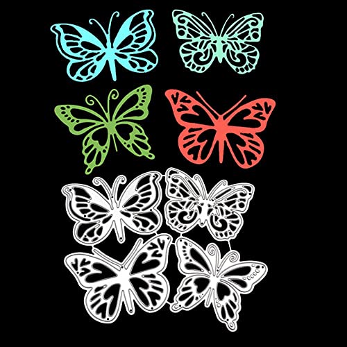 4Pcs Butterfly Animal Metal Cutting Dies for Card Making New, ZECNG Carbon Steel Butterfly Die Cuts Stencils Tool for Paper Crafting/Scrapbooking/Embossing/Photo Album Decor/DIY Craft/Gift - Thumbnail 3
