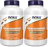 NOW Supplements, Glucomannan (Amorphophallus konjac)575 mg, 180 Count Capsules (Pack of 2)