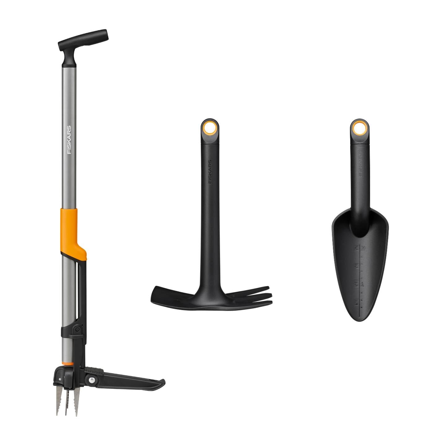Fiskars Ergonomic Weed Puller + Hoe + Trowel eCom