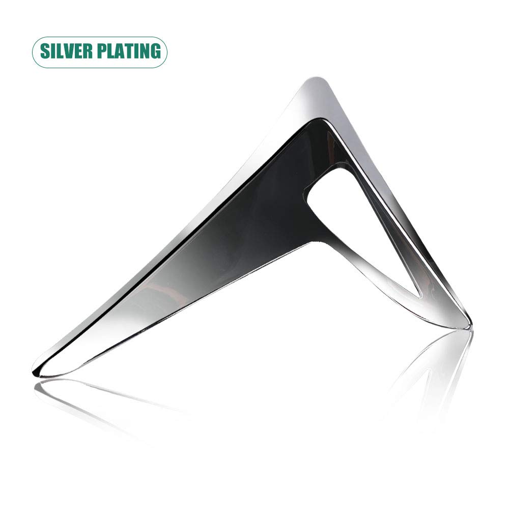 SPEEDPARK for Tesla Model 3 Accessories Side Camera Protection Cover Car Side Camera Decoration Trim fit for Tesla Model 3 2017-2021(2Pcs ​of Set Silver)