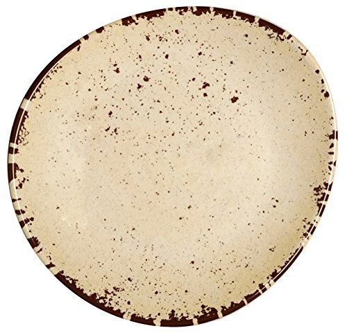 Melange 6-Piece 100% Melamine Salad Plate Set (Rustic Egg Collection) | Shatter-Proof and Chip-Resistant Melamine Salad Plates | Color: Off-White