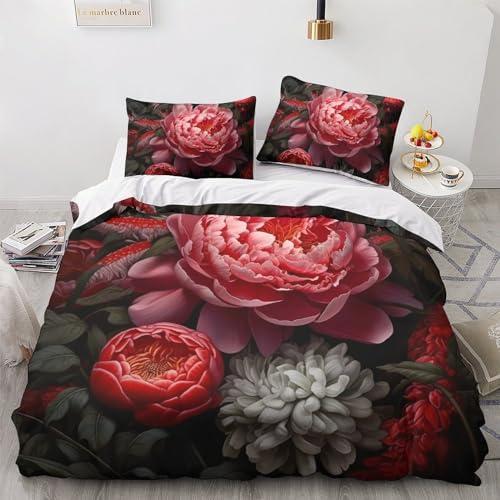 Housse de couette rose 200x200 imprimé 3D microfibre anti-plis et confortable - 2