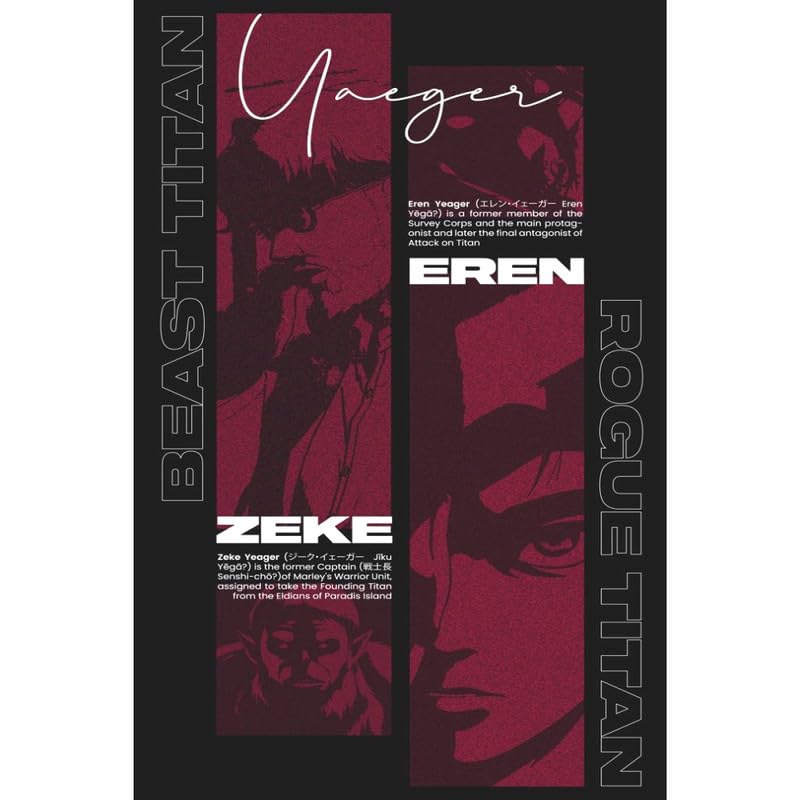 Image of POSTER WALLAH Attack On Titan Anime Poster for Home Office and Student Room Wall | Aesthetic Poster | Wall Decor ATCKONTTN03 (18X12 inch)