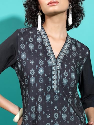 Image of Vishudh Women's Kurta | Regular Fit | Trendy Ethnic Top for Everyday Comfort
