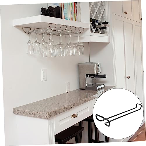 ABOOFAN 10 Pçs Restaurante Rack Cabide Organizador Vermelho Para Taça De Vidro Sob O Trilho Do Armár