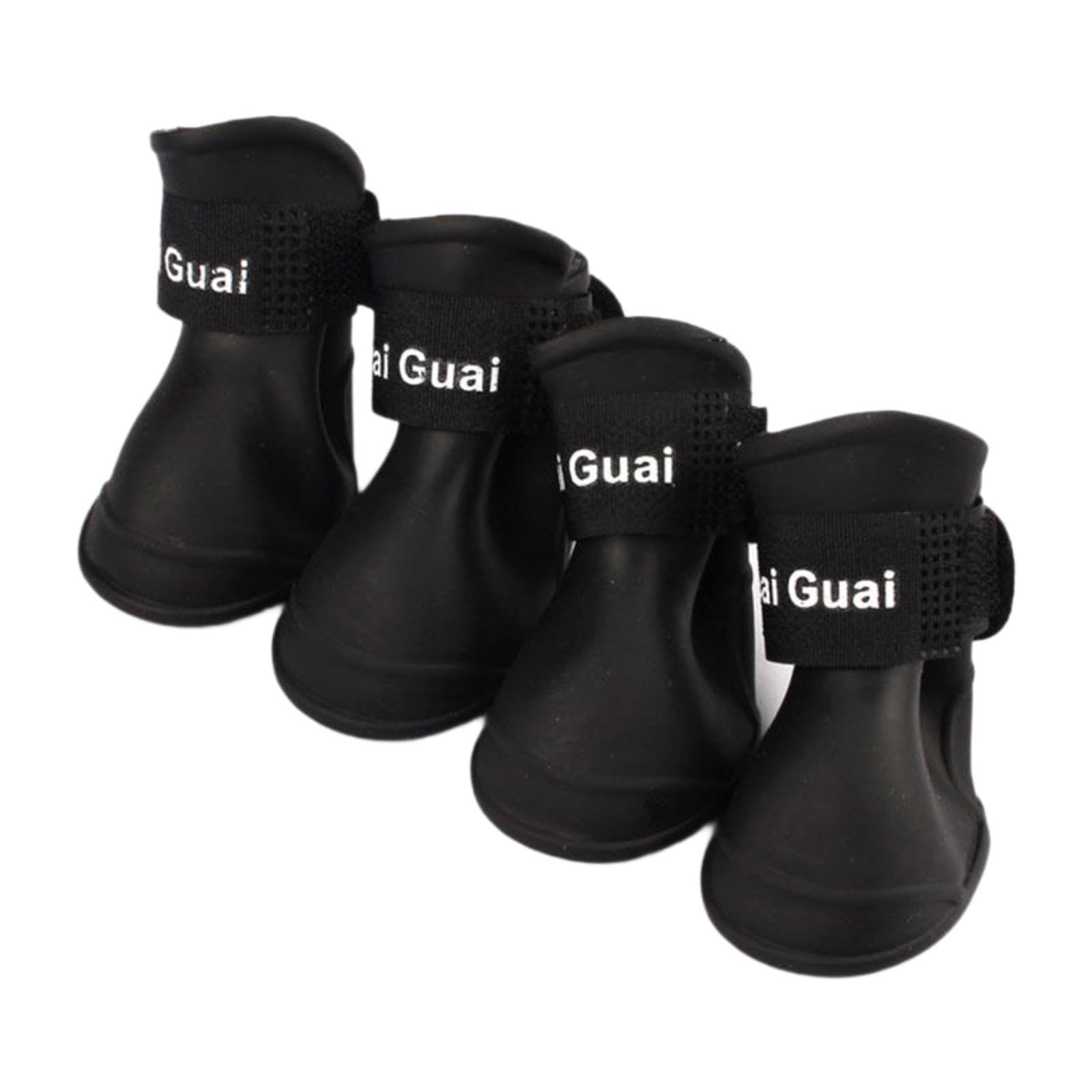 4Pcs Waterproof Dog Shoes Protective Dog Boots for Indoor Hardfloors Walking L-image-14