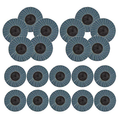 uxcell Aluminum Oxide 2 Inch High Density Flap Disc Sanding Grinding Wheel 80 Grit - 20 Pcs