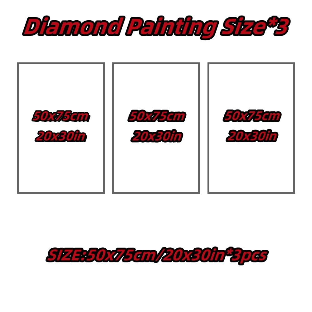 3 Pezzi Diamond Painting per Adulti Cigno 5D Diamond Painting Crystal Art Ricamo Quadrato Ala per Principianti Adulti, Arredamento per la Casa Decorazioni da Parete 50x75cm a-6497