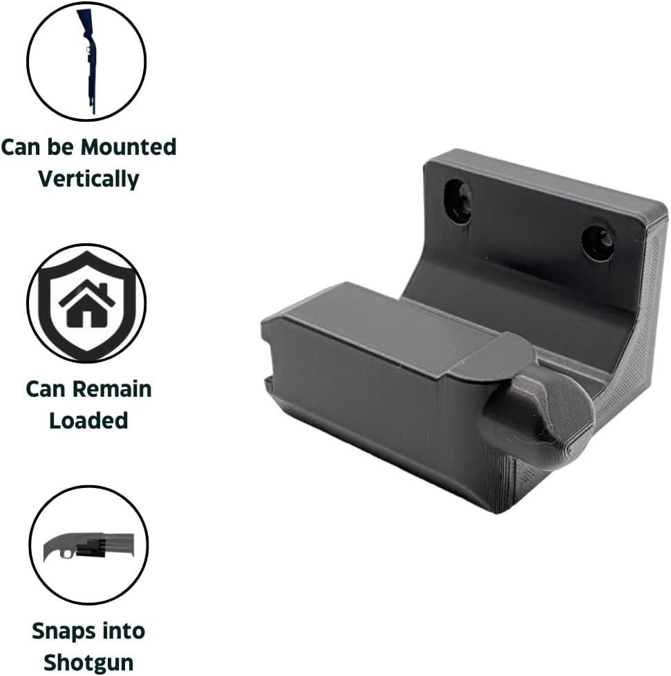 12-Gauge Shotgun Wall Mount Compatible with Mossberg 590/500/88 / Low Profile/Vertical & Horizontal Mounting/Home Defense or Display/Storage