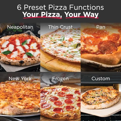 Image of Frigidaire Electric Indoor Pizza Oven - Reach Temperatures of 700F - Stone Bake 12 inch Pizzas in Minutes - Portable Countertop Oven with Air Fry and Bake. Peel Included Model FRPO100B
