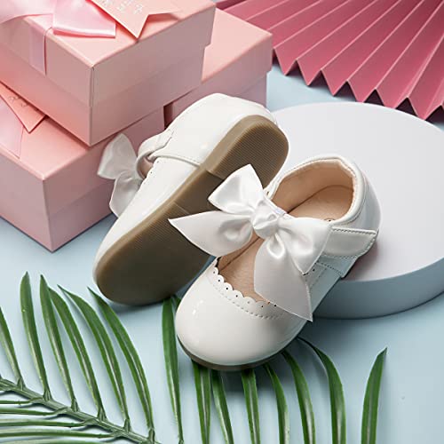 Mary Jane Little Girls Dress Shoes Toddler Baby Ballet Flats Flower Girls Wedding Party Bow Princess Kid Shoes4