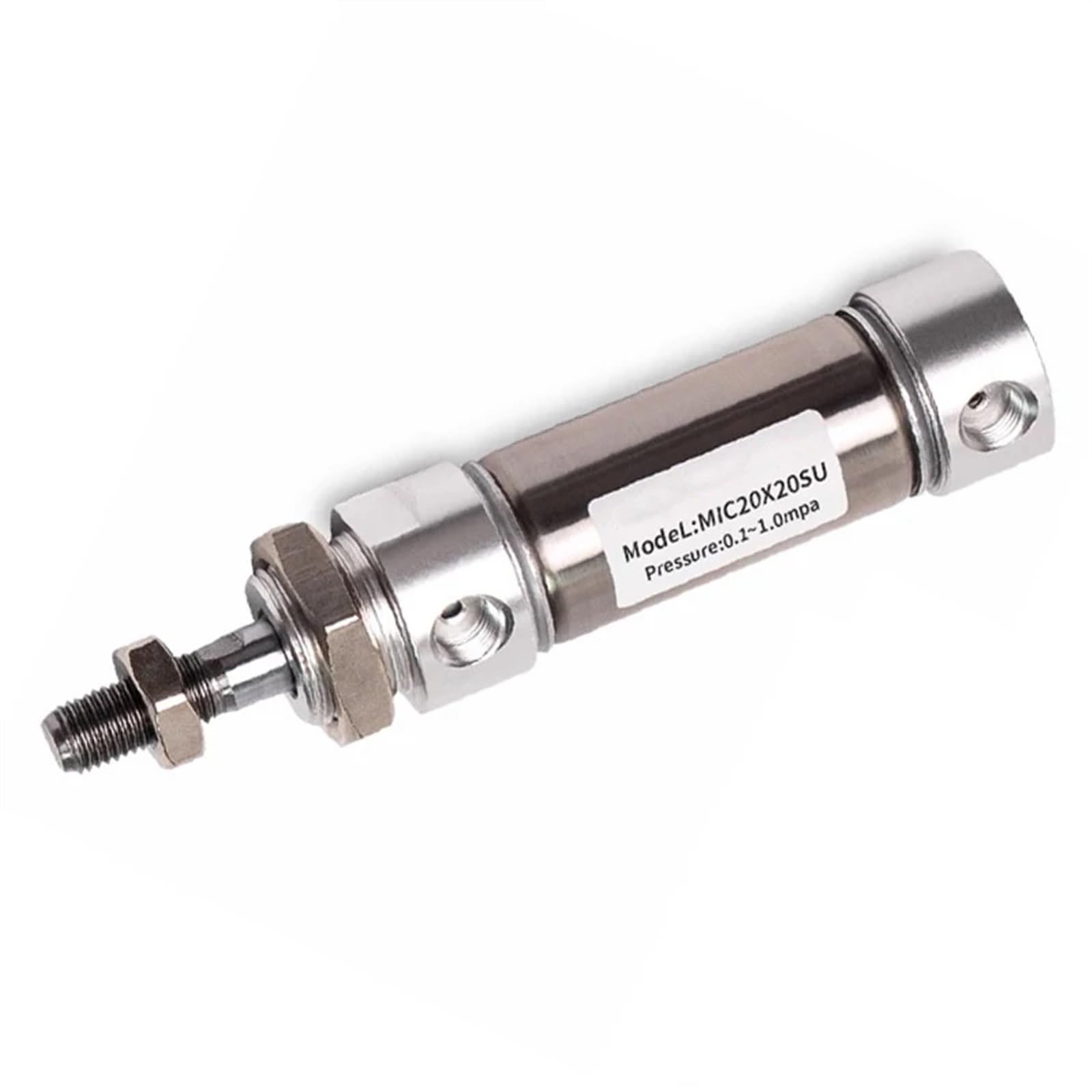 Vérin magnétique inox à queue plate 20mm pour guidage pneumatique et amortissement d'air