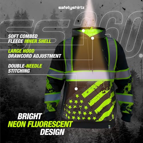 Image of SafetyShirtz SS360 ANSI Class 3 Type R Graphic Hoodie