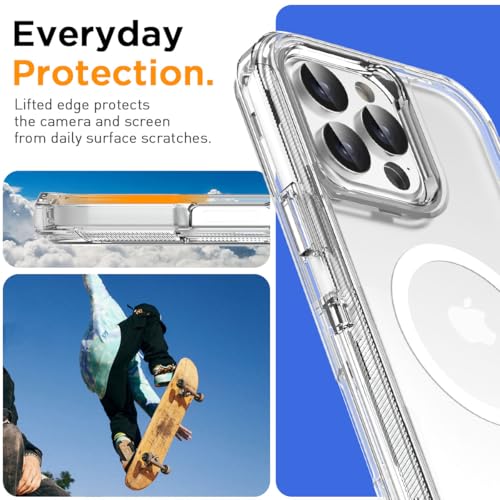 AICase for iPhone 16 Pro Case Clear Compatible with MagSafe 3 in 1 Heavy Duty Drop Protection Full Body Rugged Shockproof/Dust Proof 3-Layer Military Protective Tough Durable Cover 6.3"_1 - Thumbnail 4