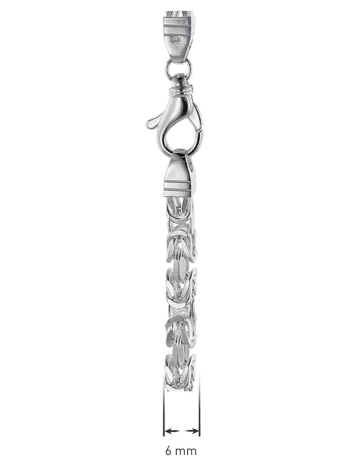 trendor Königskette Armband für Männer 925 Silber 6 mm breit 08646