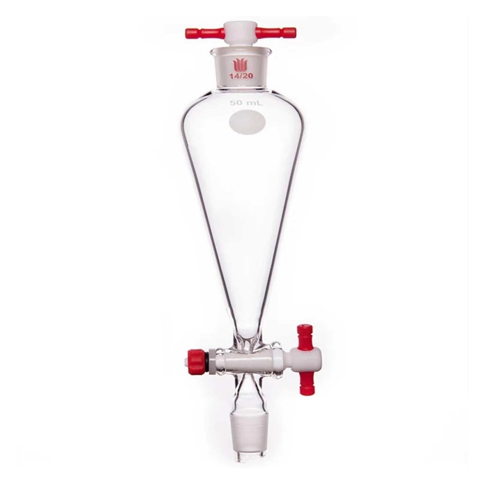 Scheidetrichter mit PTFE-Stopfen und Ventil for den Laborgebrauch(F459050)