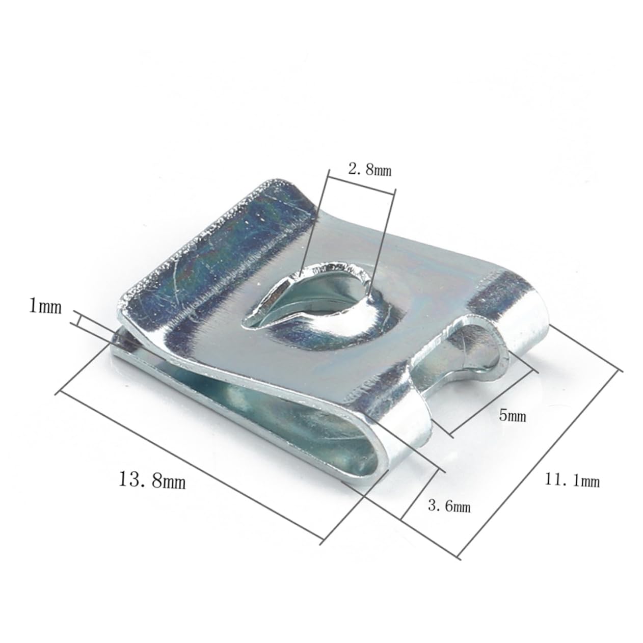 PRETYZOOM U Clips Nut Set 100pcs Zinc u Clip Fasteners No.4 Manganese Steel for Fairing Panel Dashboard