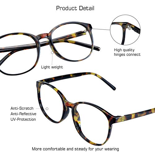 Image of VisionGlobal Blue Light Blocking Glasses, Lightweight Oval Frame, Computer Glasses for Gaming, Office, TV