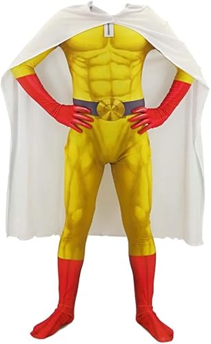 Miniatura 3 de Saitama - Disfraz de cosplay, overol para Halloween, carnaval, juego de rol para niños y adultos