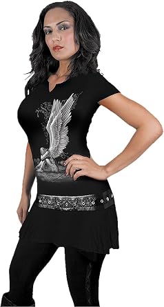 Spiral - Enslaved Angel - Stud Waist Mini Dress Black
