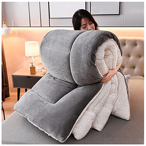 Couverture d'hiver grise en velours pour chambre parentale douillette