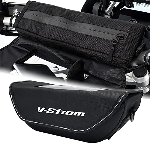 Wodpice Borsa da Manubrio per Moto per V-Strom 1000 650 250,Custodia Impermeabile e Antipolvere, Borsa da Viaggio per Moto di Grande Capacità con Schermo Trasparente per V-Strom