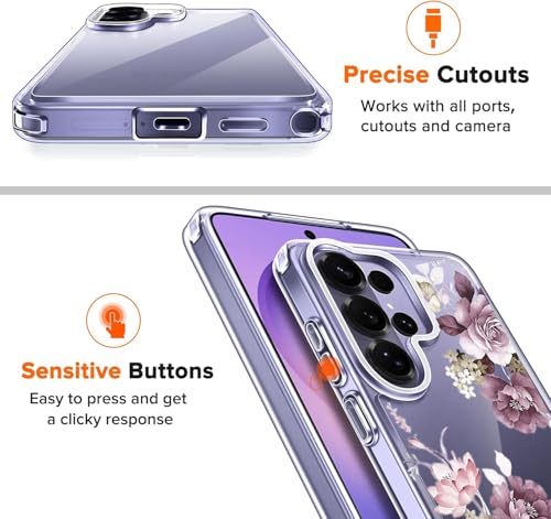 Image of Elzzi Magnetic Magsafe for Samsung S26 Ultra Case, Upgraded [Full Camera Protection] [Compatible with Magsafe] [Translucent Matte] Shockproof Protective Phone Case for Men & Women