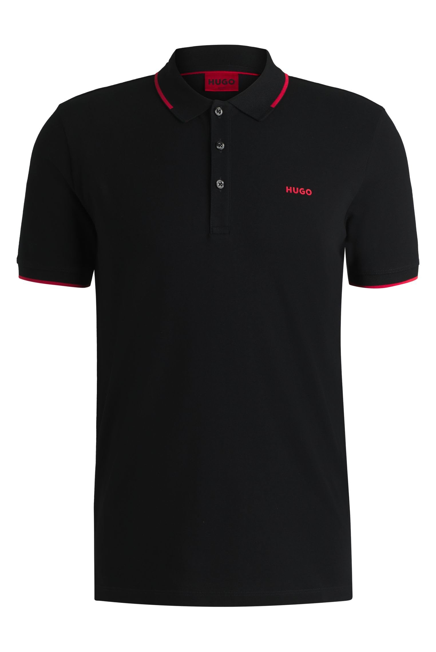HUGO Men's Dinoso222 Polo Shirt, Black001, XXL