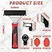 DIYSELF Caulking Tool, 4 in 1 Caulk Remover Tool for Bathroom, Bathtub, Grout, Shower, Tile, Window, Razor Scraper Tool for Cleaning, Silicone Caulk Removal Tool (Red)